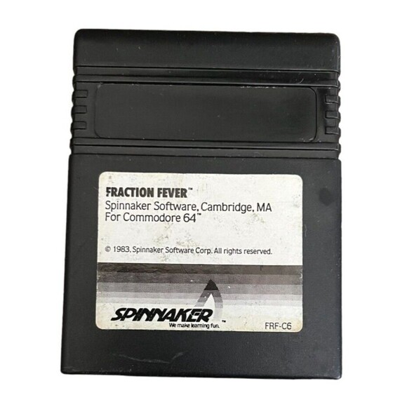 Commodore 64 Spinnaker Fraction Fever 1983 Computer Video Game Cartridge Tested - Picture 1 of 1